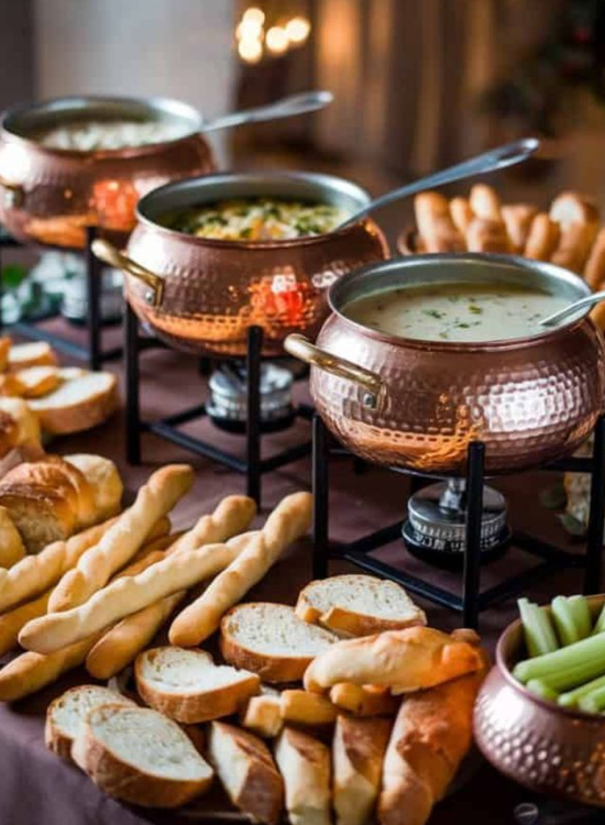 soup and salad wedding food
