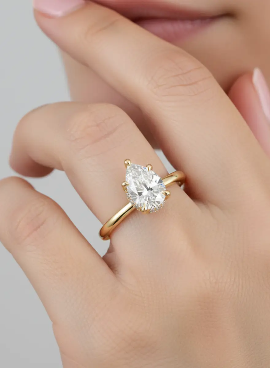 vintage hidden halo ring
