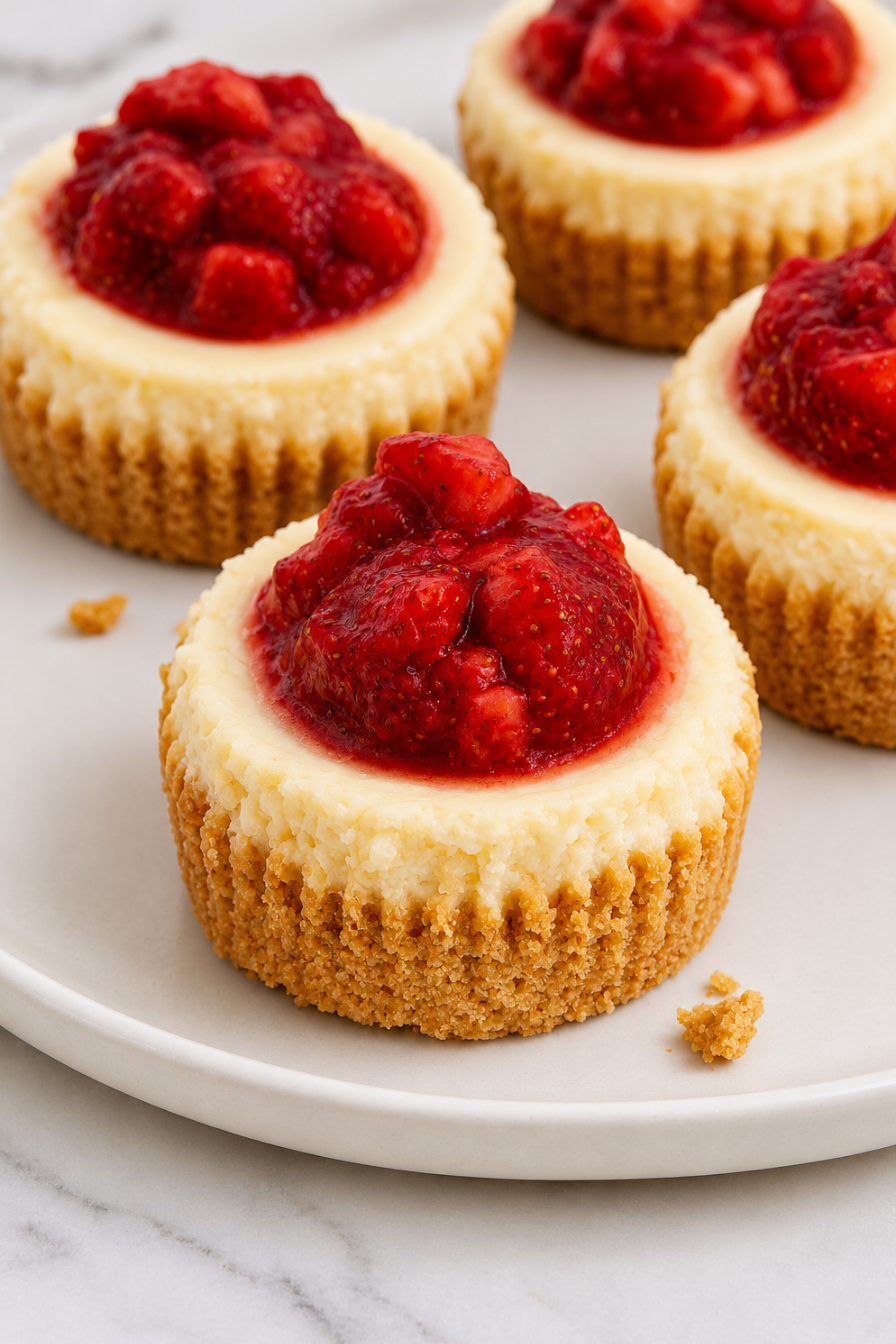 Mini Strawberry Cheesecakes Recipe