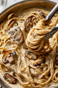Mushroom Alfredo for Two
