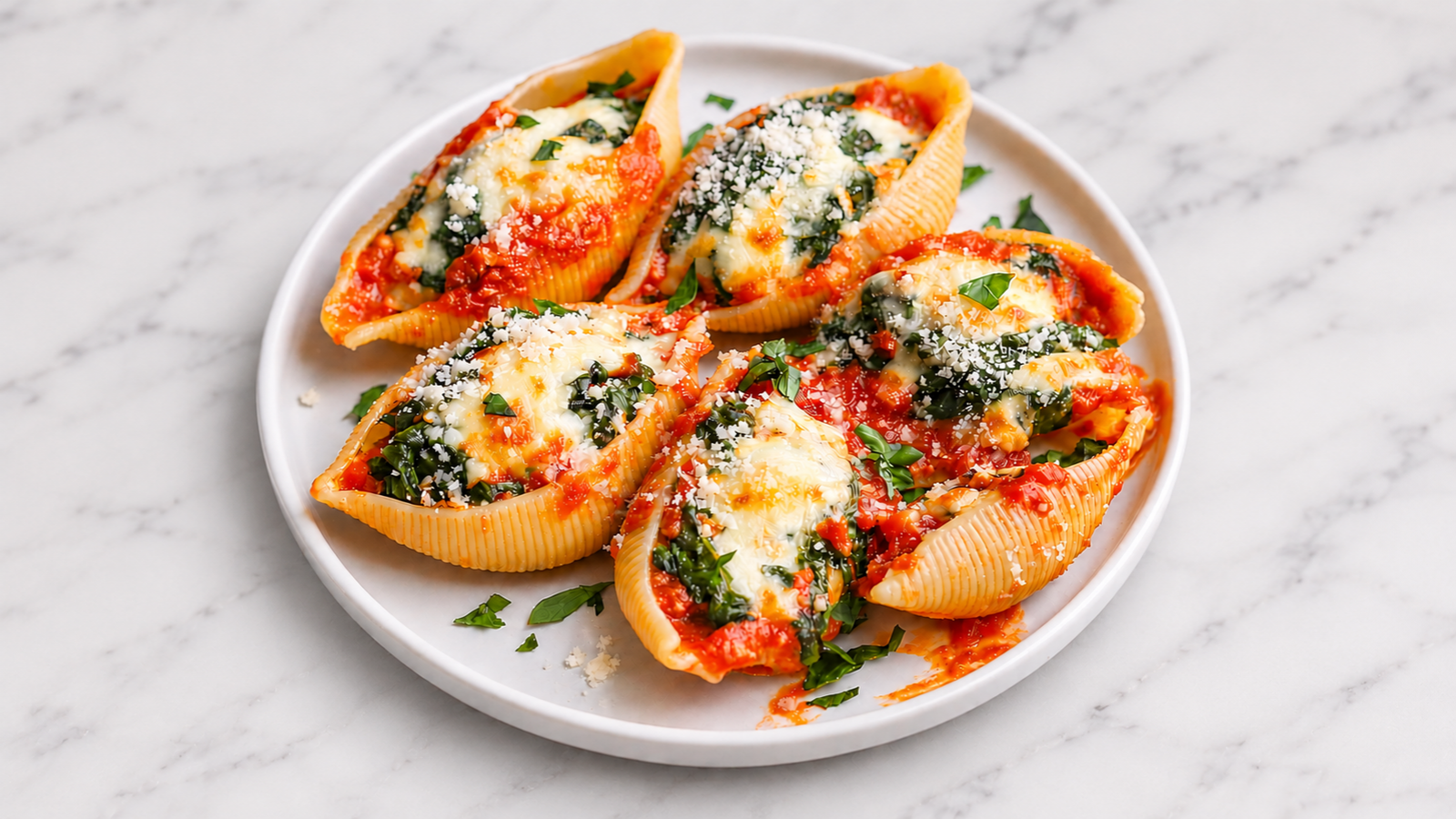 Spinach and Ricotta Stuffed Shells